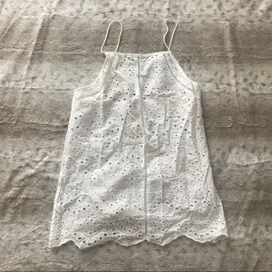 Sabo Skirt White Eyelet Tank